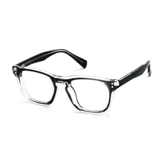 Square Black/White Eyeglasses