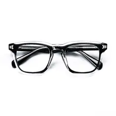 Square Black/White Eyeglasses