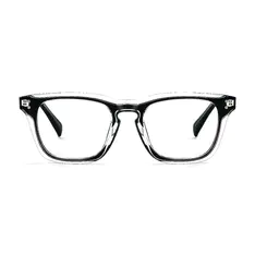 Square Black/White Eyeglasses