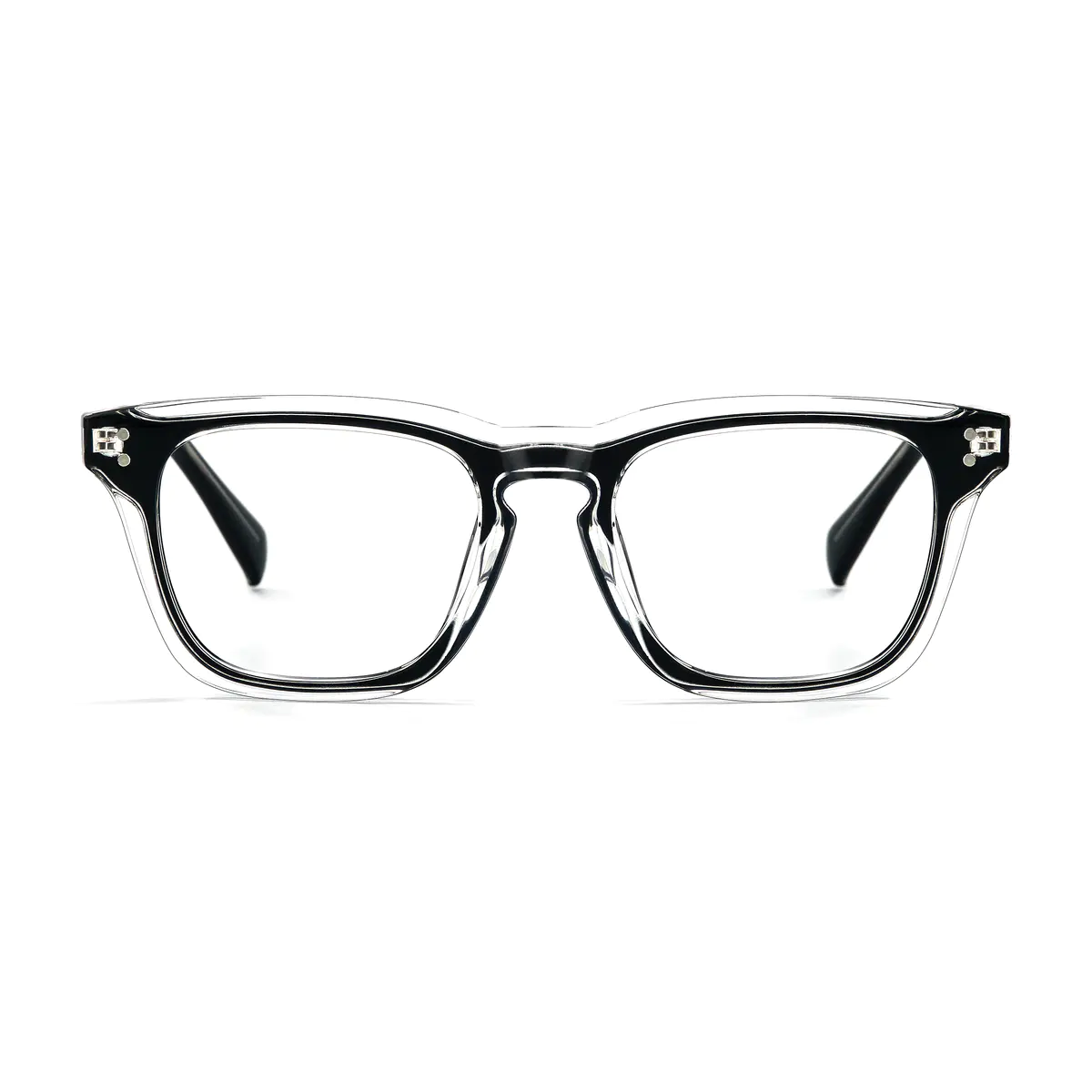 Square Black/White Eyeglasses