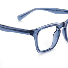 Square Transparent Blue Eyeglasses