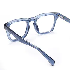 Square Transparent Blue Eyeglasses
