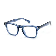 Square Transparent Blue Eyeglasses