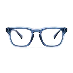 Square Transparent Blue Eyeglasses
