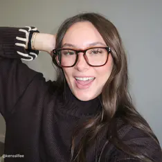 Square Transparent Brown Eyeglasses