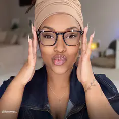 Square Transparent Brown Eyeglasses