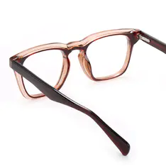 Square Transparent Brown Eyeglasses