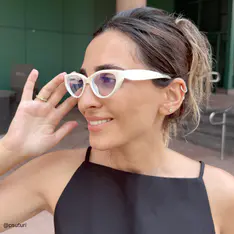 Cat-eye White Eyeglasses