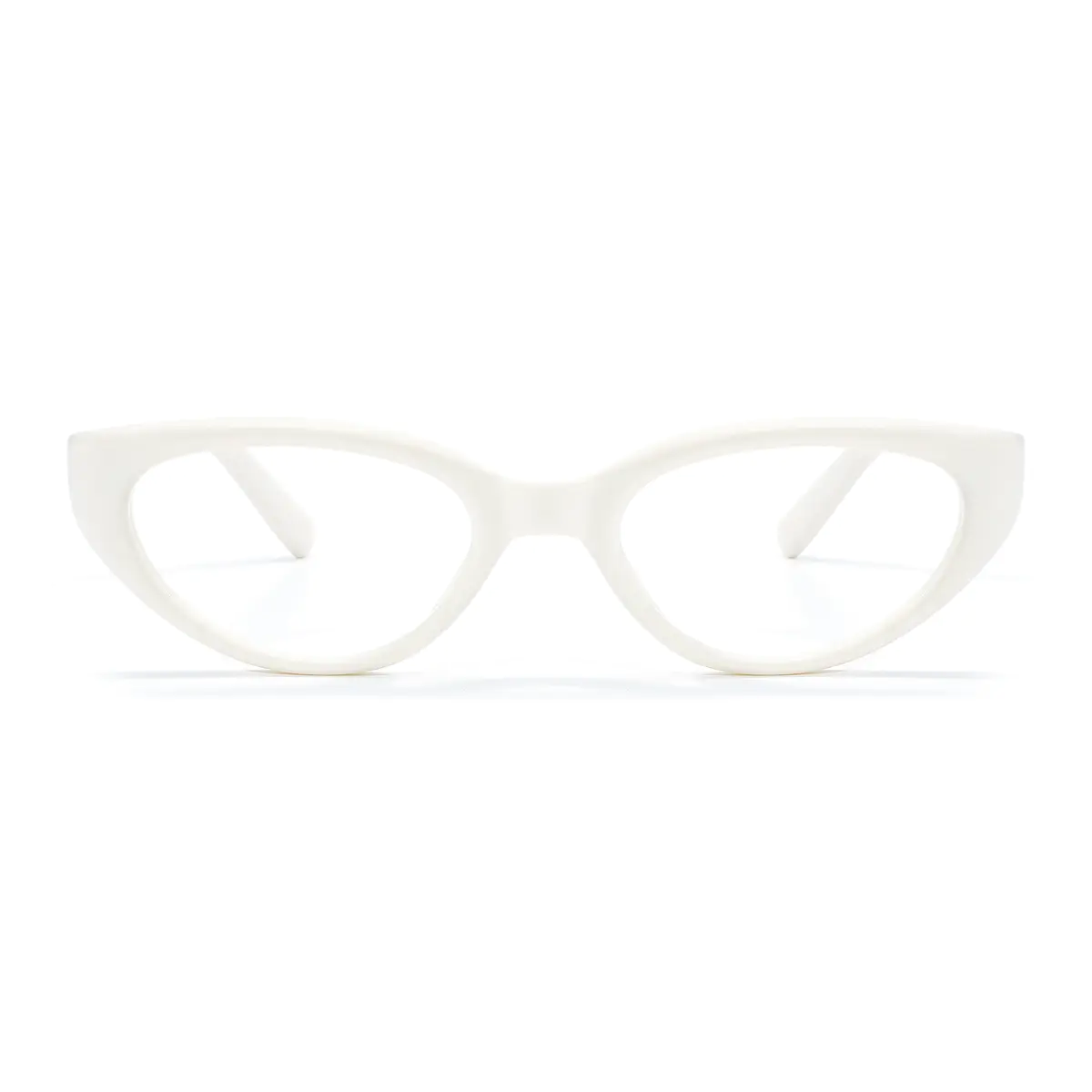 Oval White Eyeglasses