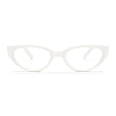 Cat-eye White Eyeglasses