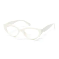 Cat-eye White Eyeglasses