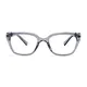 Square Transparent Gray Eyeglasses