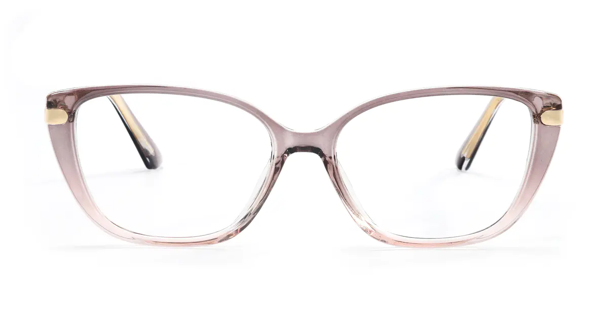 Cat-eye Transparent Pink Eyeglasses