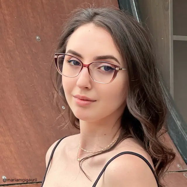 Square Transparent Red Eyeglasses