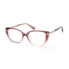 Square Transparent Red Eyeglasses