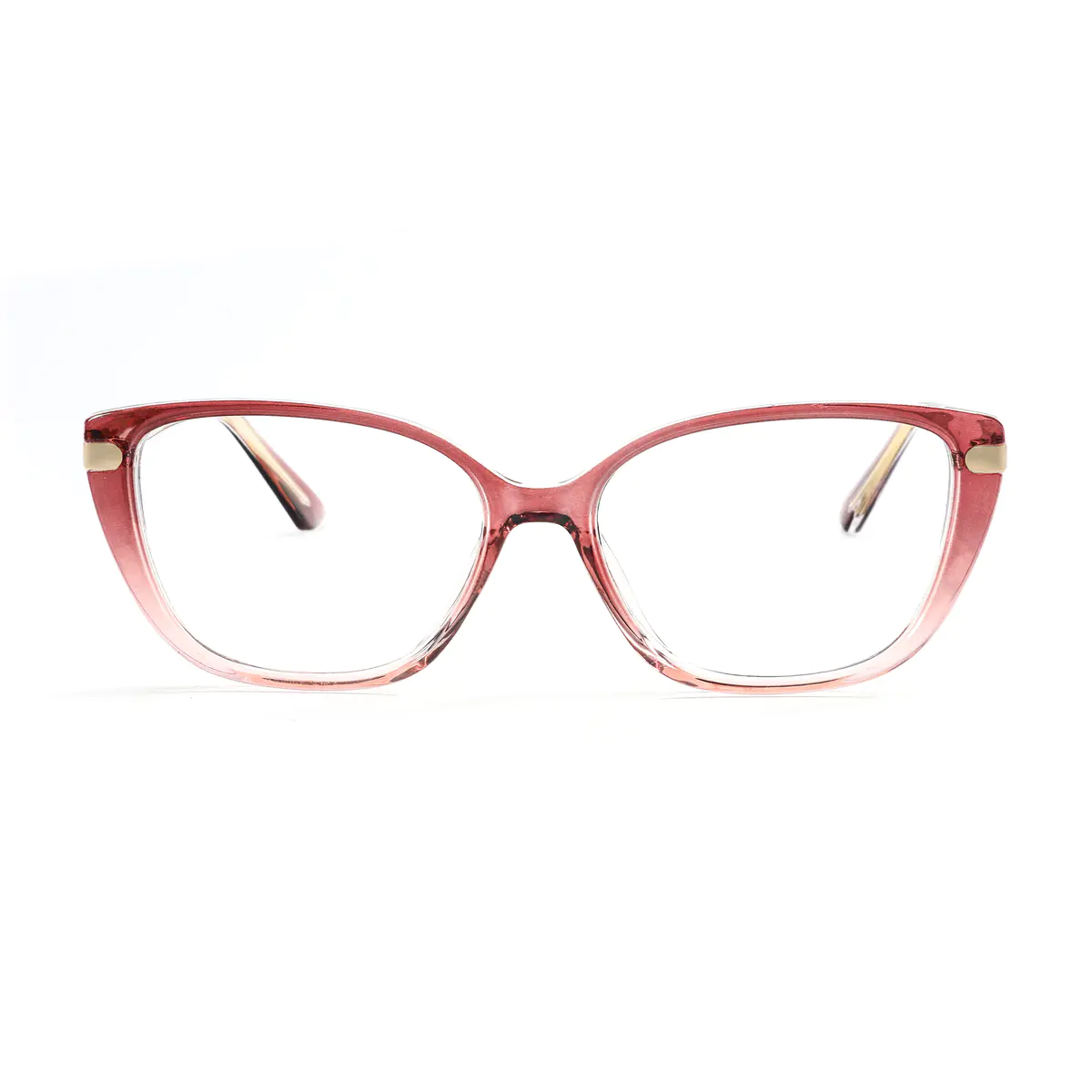 Square Transparent Red Eyeglasses