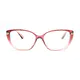 Square Transparent Red Eyeglasses