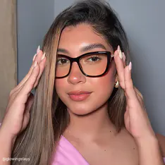 Cat-eye  Black Eyeglasses