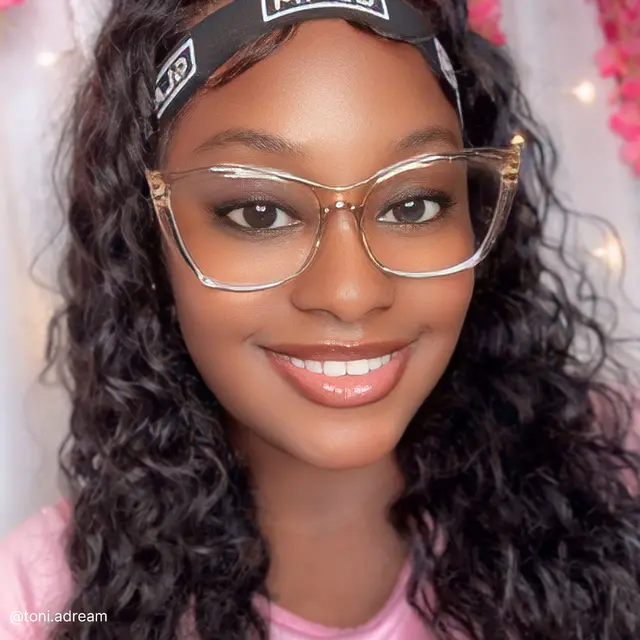Cat-eye Transparent Amber Eyeglasses