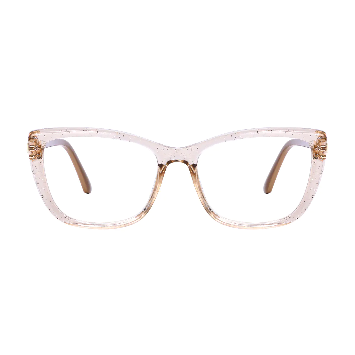 Cat-eye Transparent Amber Eyeglasses