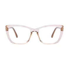 Cat-eye Transparent Amber Eyeglasses