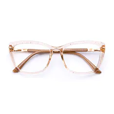 Cat-eye Transparent Amber Eyeglasses