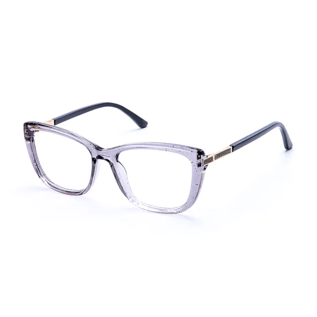 Cat-eye Transparent Purple Eyeglasses