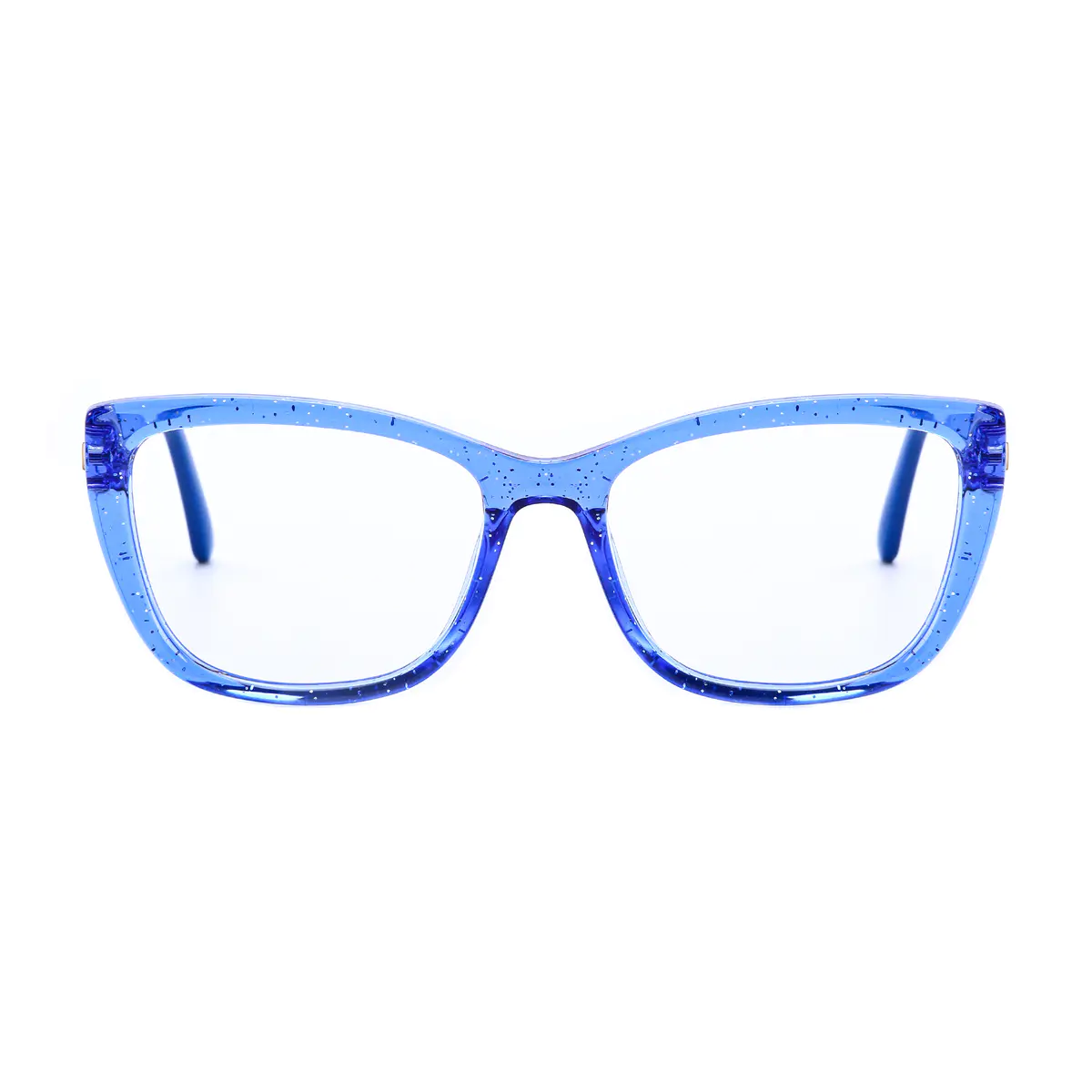 Cat-eye Transparent Blue Eyeglasses