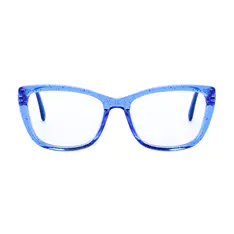 Cat-eye Transparent Blue Eyeglasses