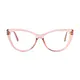 Car-eye Transparent Pink Eyeglasses