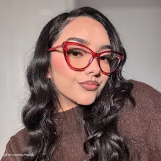 Car-eye Transparent Red Eyeglasses