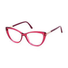 Car-eye Transparent Red Eyeglasses