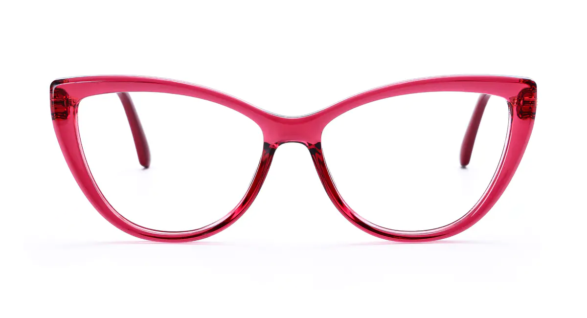 Car-eye Transparent Red Eyeglasses