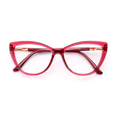 Car-eye Transparent Red Eyeglasses