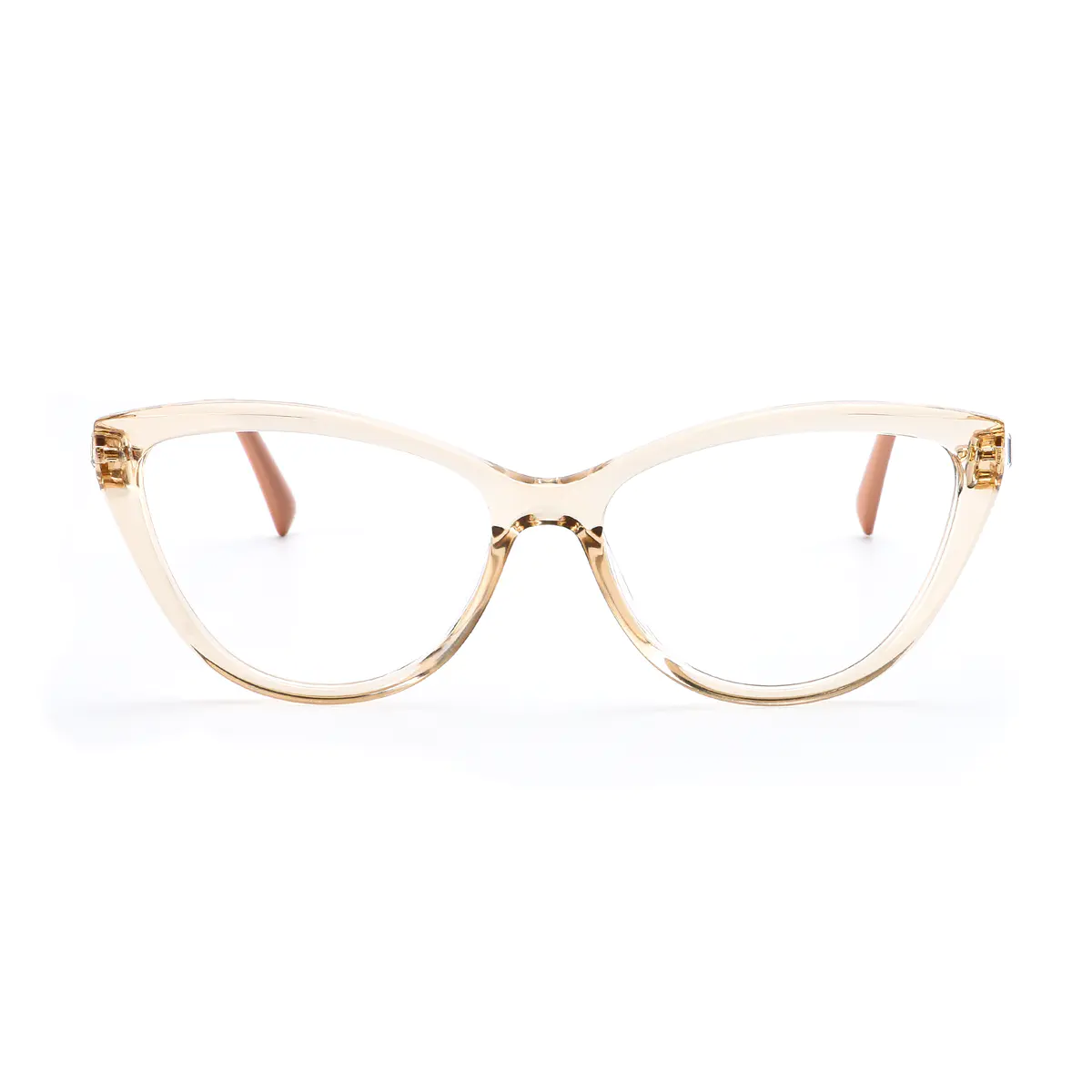 Cat-eye Transparent Amber Eyeglasses