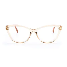 Cat-eye Transparent Amber Eyeglasses