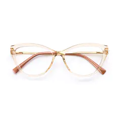 Cat-eye Transparent Amber Eyeglasses