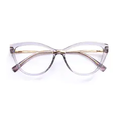 Cat-eye Transparent Purple Eyeglasses