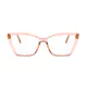Square Transparent Brown Eyeglasses