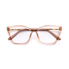 Square Transparent Brown Eyeglasses