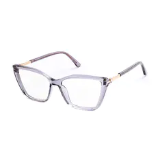 Square Transparent Gray Eyeglasses