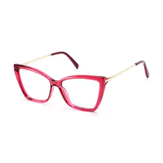 Cat-eye Transparent Red Eyeglasses