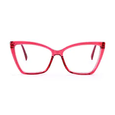 Cat-eye Transparent Red Eyeglasses