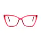 Cat-eye Transparent Red Eyeglasses