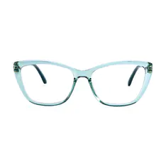 Cat-eye Transparent Green Eyeglasses