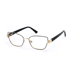 Rctangle Black/Gold Eyeglasses