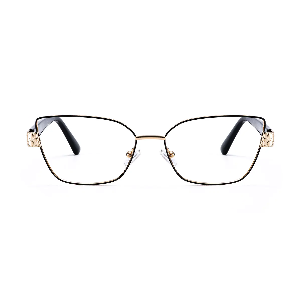 Rctangle Black/Gold Eyeglasses