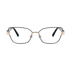 Rctangle Black/Gold Eyeglasses