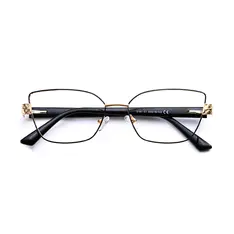 Rctangle Black/Gold Eyeglasses