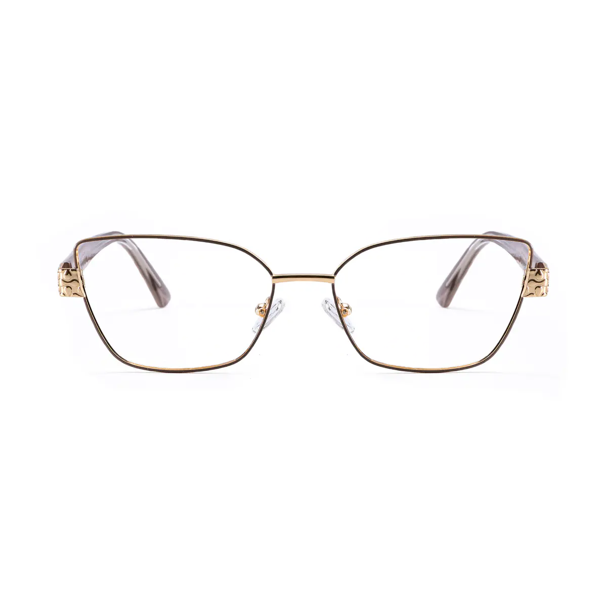 Rctangle Gray/Gold Eyeglasses